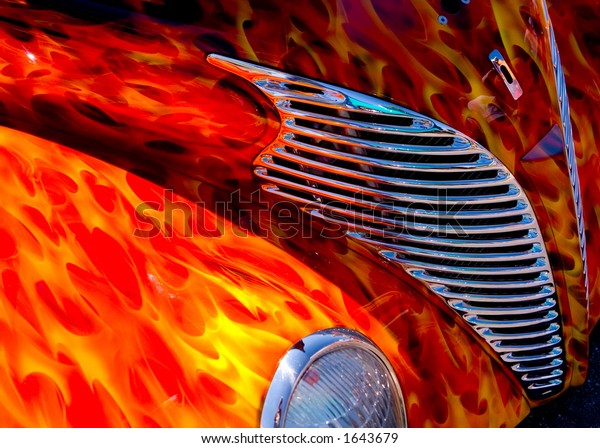 Awesome Flame Paint Job Stock Photo (Edit Now) 1643679