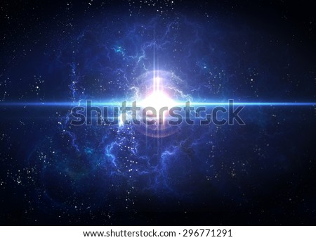 Awesome space background with the explosion of star. Elements of this image furnished by NASA.