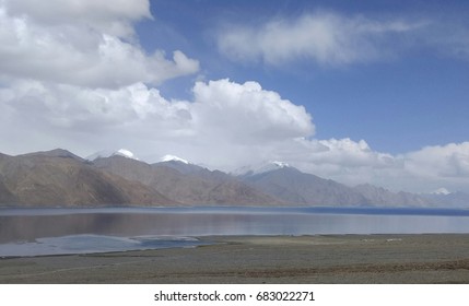 Awesome View of lake Surrounded by Clouds.