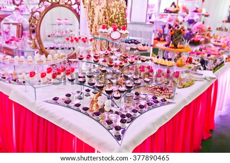 Awesome Wedding Reception Food Drink Various Stock Image