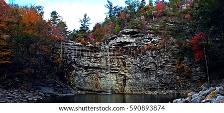 Awosting Falls in the fall