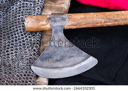 Axe head of a medieval weapon