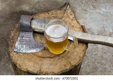 The axe on the stump