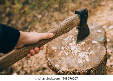 Axe in a stump