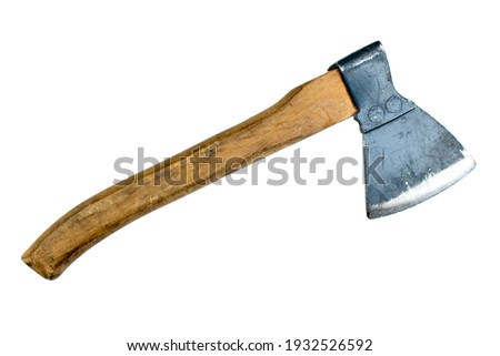 ax,on isolated white background. Tools Top view