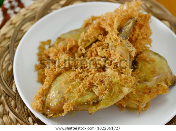 Ayam Goreng Kremespopular Fried Chicken Dish Stock Photo 1822361927 ...