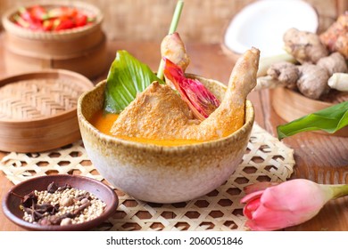 Ayam Gulai Padang. A popular dish of chicken curry from Padang, West Sumatra