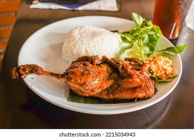 “Nasi Ayam Bakar” Is A Javanese Food Made From Grilled Chicken With Rice