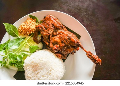 “Nasi Ayam Bakar” Is A Javanese Food Made From Grilled Chicken With Rice