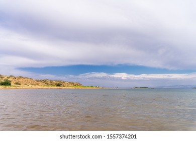 Aydarkul Lake In The Kyzyl Kum Desert,beautiful Lakeview, Uzbekistan 