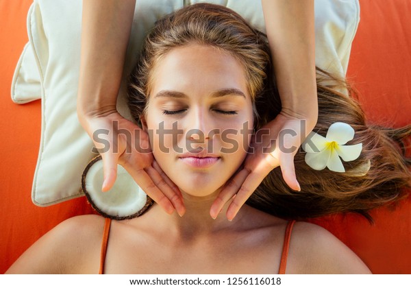 Ayurvedic Relaxing Massage Health Beauty Happy Stock Photo Edit