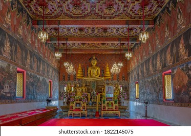 Ayutthaya / Thailand / August 8, 2020 : Wat Suwandararam Ratchaworawihan, Built In The Ending Phase Of Ayutthaya Era By The Father Of King Rama I (before His Succession To The Throne).