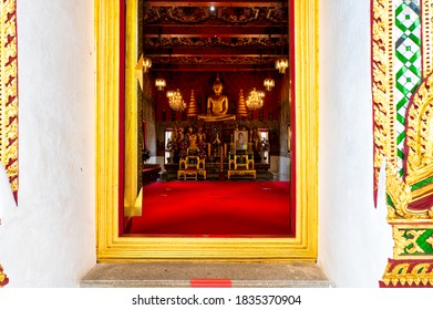 Ayutthaya / Thailand / August 8, 2020 : Wat Suwandararam Ratchaworawihan, Built In The Ending Phase Of Ayutthaya Era By The Father Of King Rama I (before His Succession To The Throne).