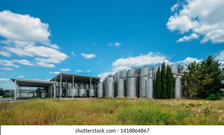 Azeitao, Lisbon, Portugal - June 7, 2019: Wine Making Machinery At Quinta Da Bacalhoa, Setubal, Portugal. This Vineyard Is Famous For Its Moscatel Wine