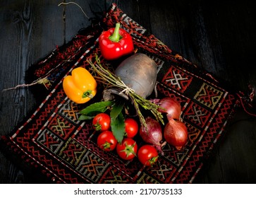 Azerbaijani vegetables the most delicious tomatoes in the world  Zira sort high quality photo taken in the studio with a Hasselblad camera