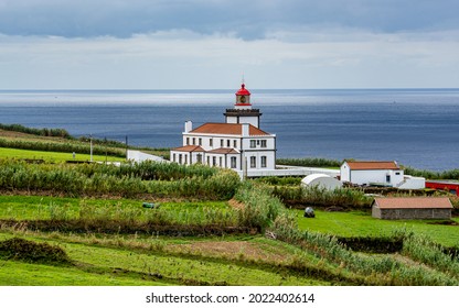 Azores, Island of Sao Miguel. View on the Lighthouse Farol da Ferraria on Ponta Ferraria