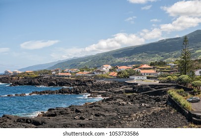 Azores, the shore of Atlantic ocean in the town of San Roque do Pico