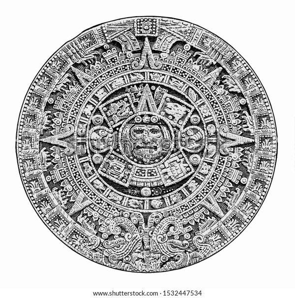 Aztec Calendar Stone Mexica Sun Stone Stock Photo 1532447534 | Shutterstock