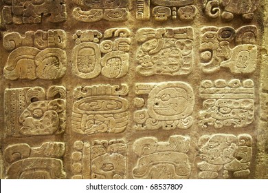 Aztec Stone Carving In The Museum