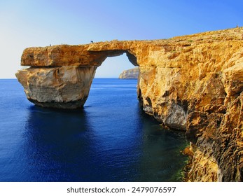 The Azure Window, a natural arch on the island of Gozo, Malta - Powered by Shutterstock