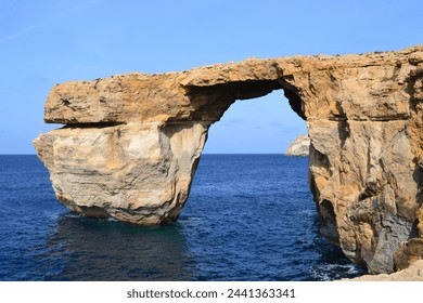 Azure window on Gozo island. Beautiful sea view. Malta's Iconic Azure Window. The site of the landmark. beautiful arch in the sea. - Powered by Shutterstock