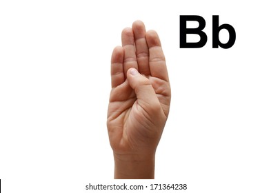 B Kid Hand Spelling American Sign Language ASL