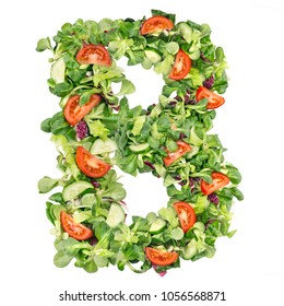 B Letter Made Salad Isolated On Stock Photo 1056568871 | Shutterstock