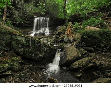 B. Reynolds Falls tumbles through Ricketts Glen State Park in Benton, Pennsylvania.