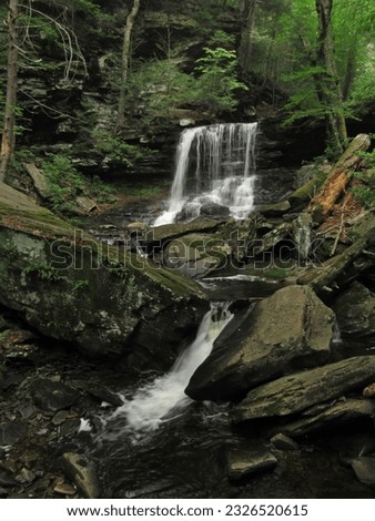 B. Reynolds Falls tumbles through Ricketts Glen State Park in Benton, Pennsylvania.