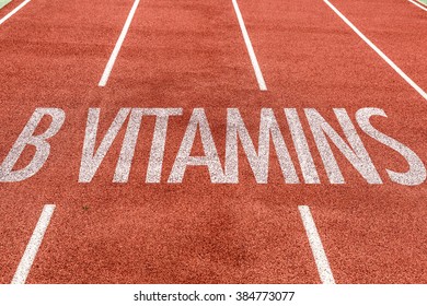 B Vitamins Written On Running Track