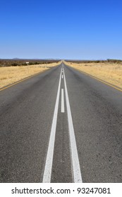 B1 road in Namibia heading toward Sesriem and Sossusvlei