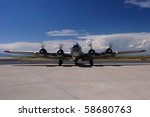 A B-17 taxis in a the Ogden Airport in Ogden, Utah.