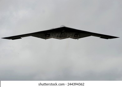 B-2 Heavy Bomber Was Designed With Stealth Technology To Avoid Radar Detection While Delivering Both Conventional Or Nuclear Weapons. Andersen Air Force Base Guam. March 4 2009.