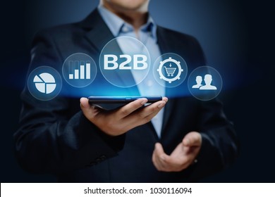 B2B Business Company Commerce Technology Marketing Concept.