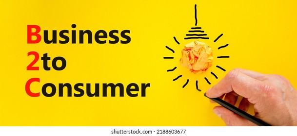 B2c Business Consumer Symbol Concept Words Stock Photo 2188603677 ...