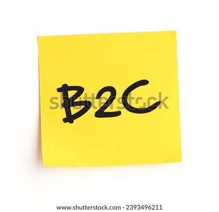 'b2c' word on yellow note