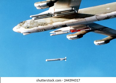 B-52 Aircraft Releasing An Tomahawk Air-launched Cruise Missile. Dec. 6 1979.