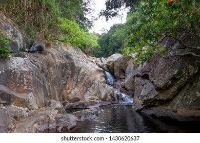 At the Ba Ho Waterfalls Cliff Jumping - Powered by Shutterstock