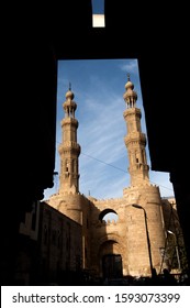 Bab Zuweila is one of three remaining gates in the walls of the Old City of Cairo, the capital of Egypt.                    