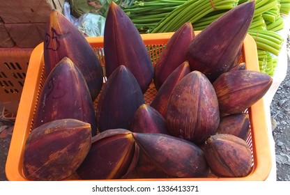 Babana Blossom. Thai Local Market. From Banan Tree.