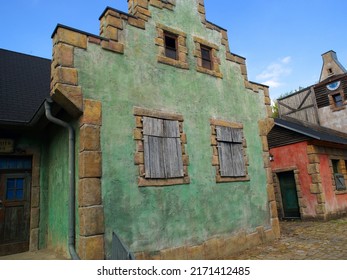                  Babelsberg Potsdam Germany - April 29 2022 Movie Studio Props For Film Set   Green House
             