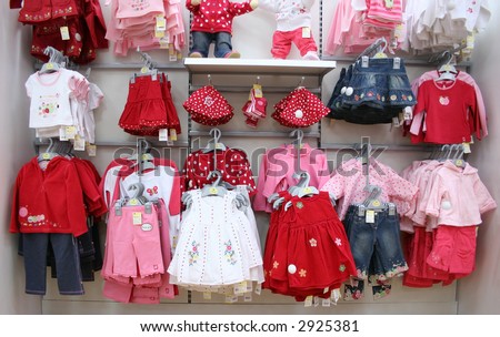 babies clothes in shop