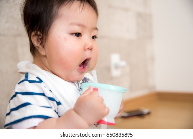 Babies drinking drinks