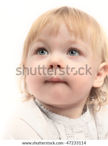 Similar – Image, Stock Photo happy curious girl