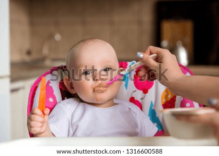 Similar – Image, Stock Photo Eight funny babies sitting on the floor