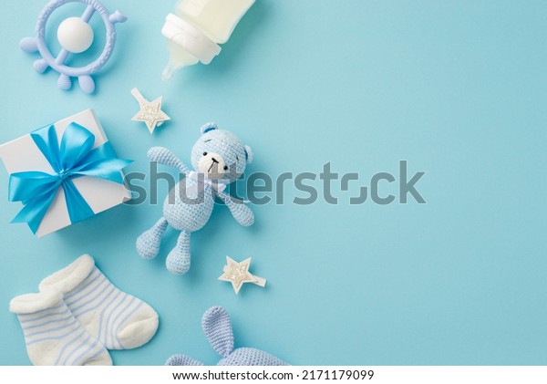 Baby Accessories Concept Top View Photo Stock Photo 2171179099 ...