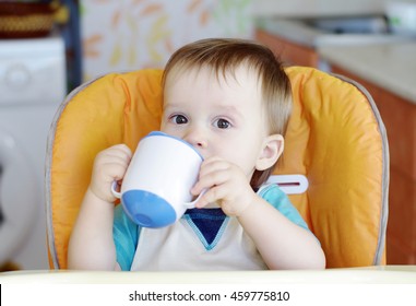 Baby Age Of 1 Year Drink From Baby Cup