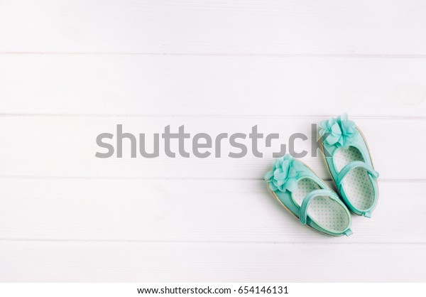 Baby Background Light Turquoise Shoes 