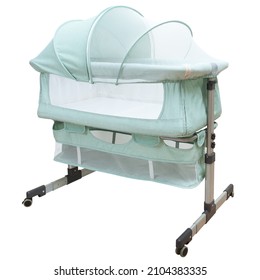 Baby Bassinet Travel Cot Co-sleeper, Isolated Over White
