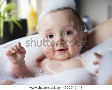 Baby bath time